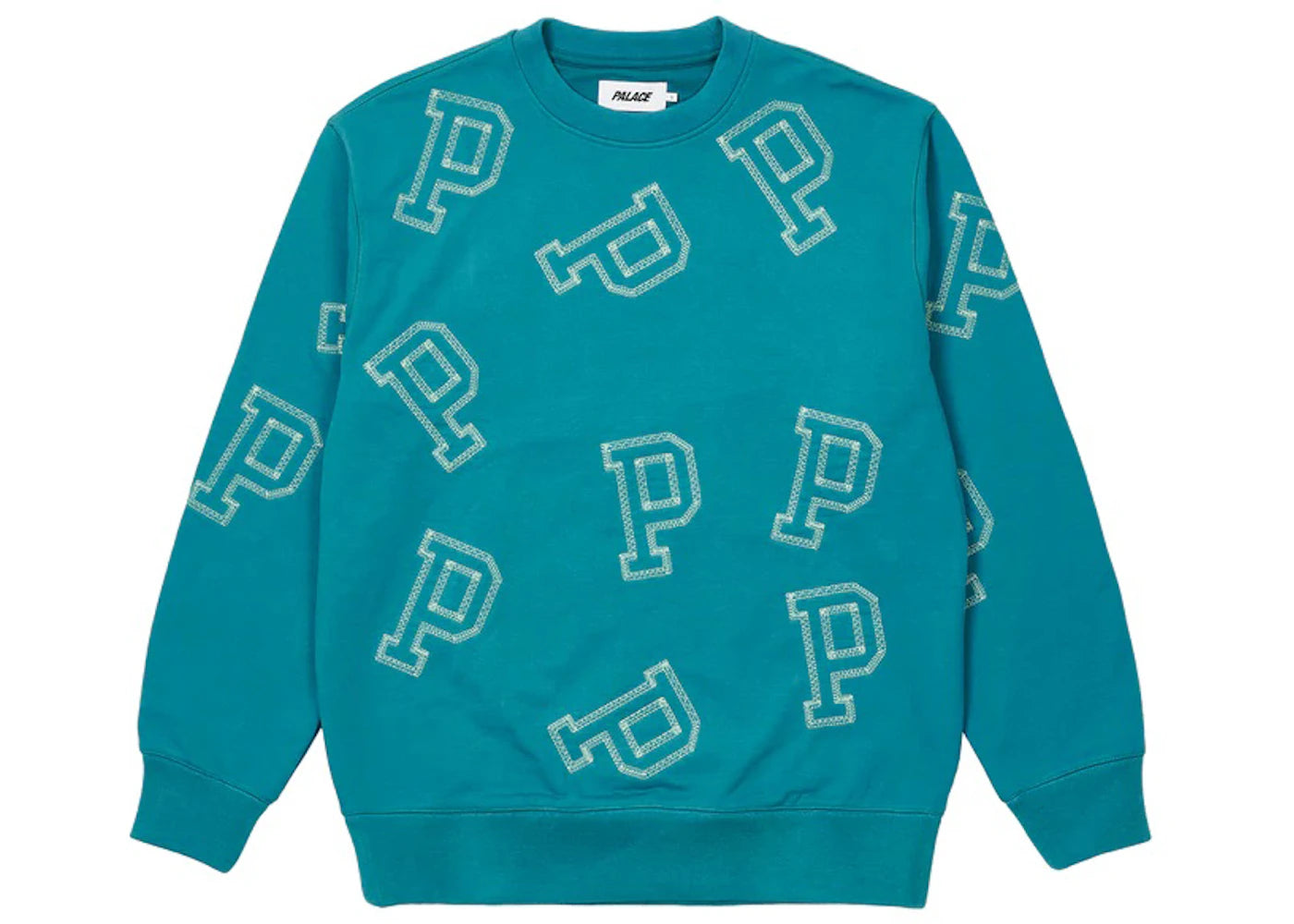 Palace Multi P Flatlock Crew Teal