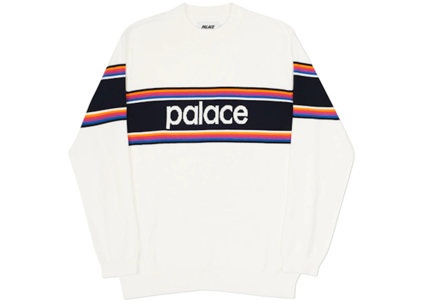 Palace Multi Stripe Knit White