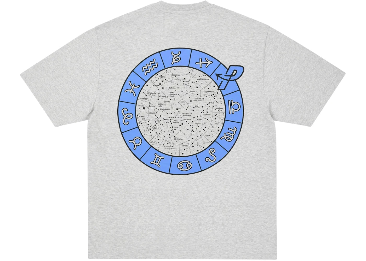Palace Navigation T-Shirt Grey Marl