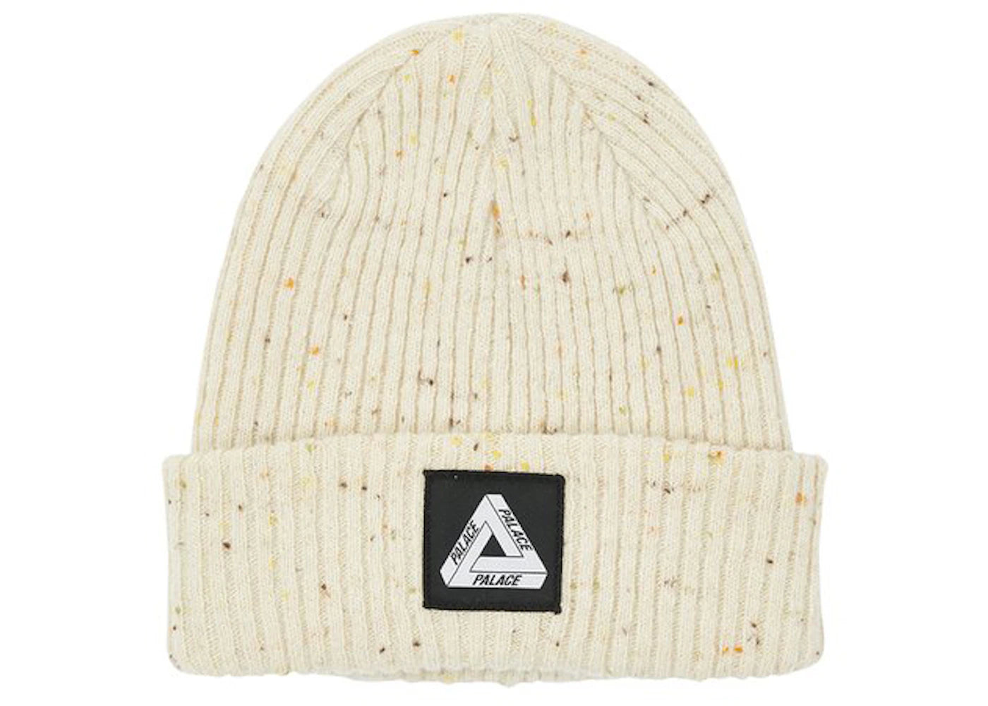 Palace Nepped Tri-Ferg Patch Beanie Off-White