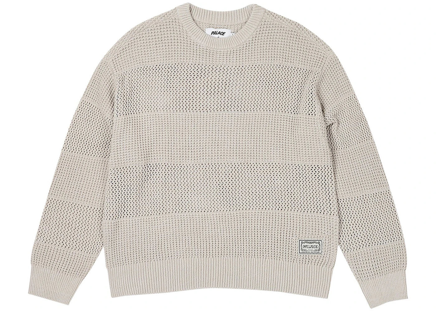 Palace Open Stripe Knit Grey