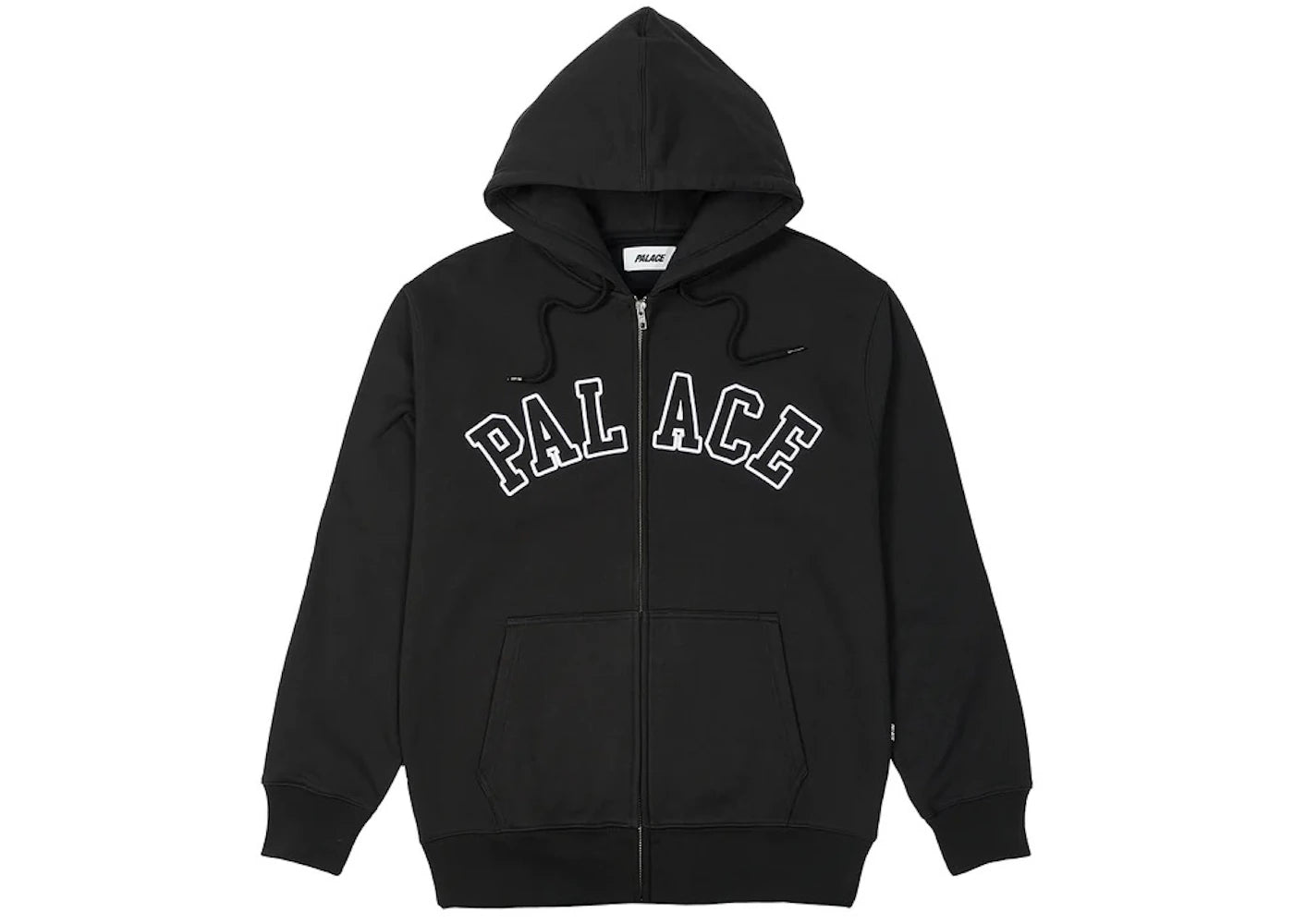 Palace Outline Arch Zip Hood Black