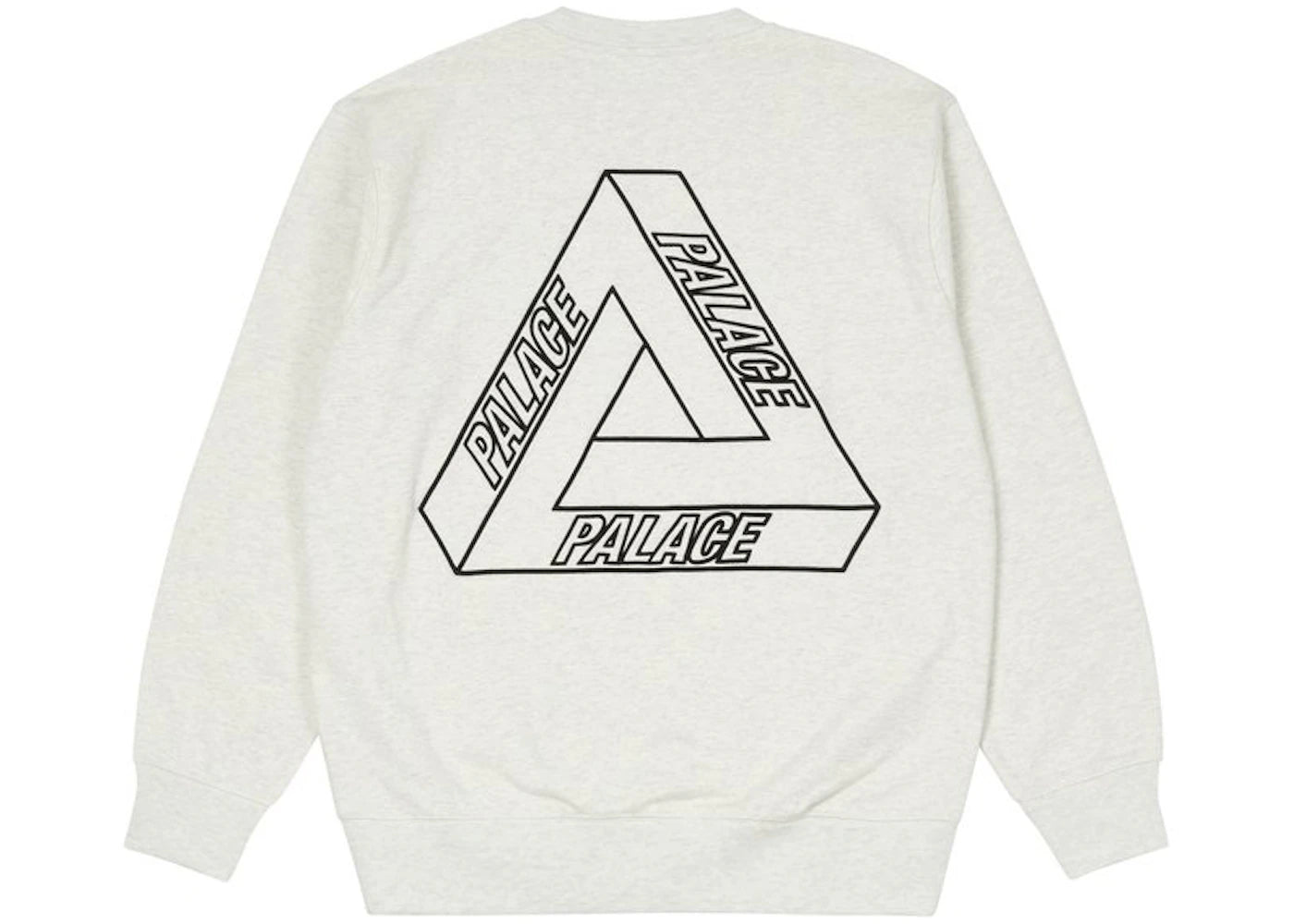 Palace Outliner MIT Designer Crew Light Grey Marl