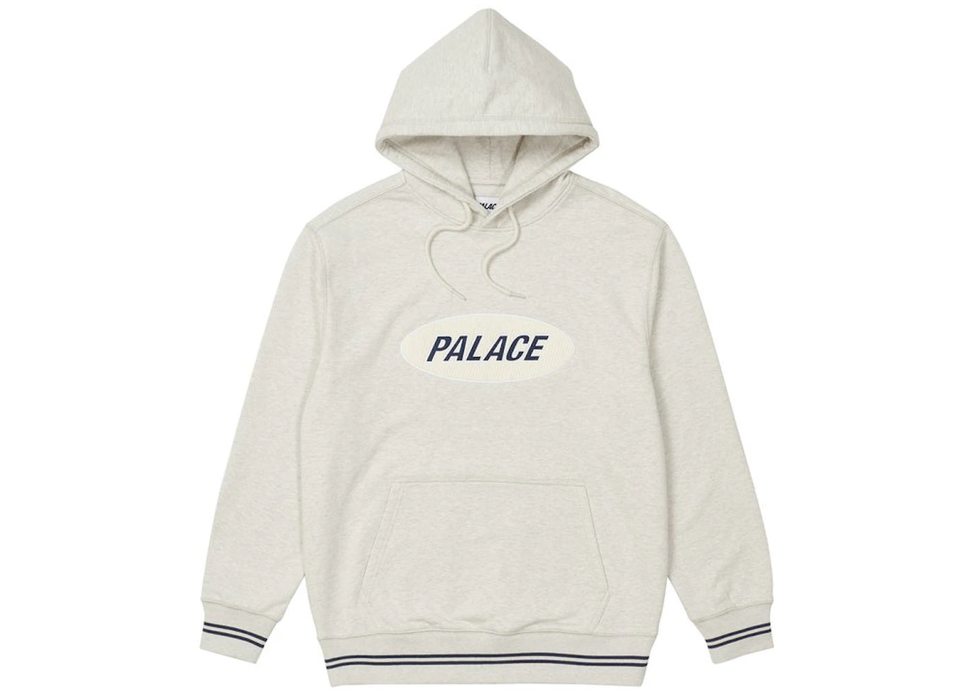 Palace Oval Hood Light Grey Marl