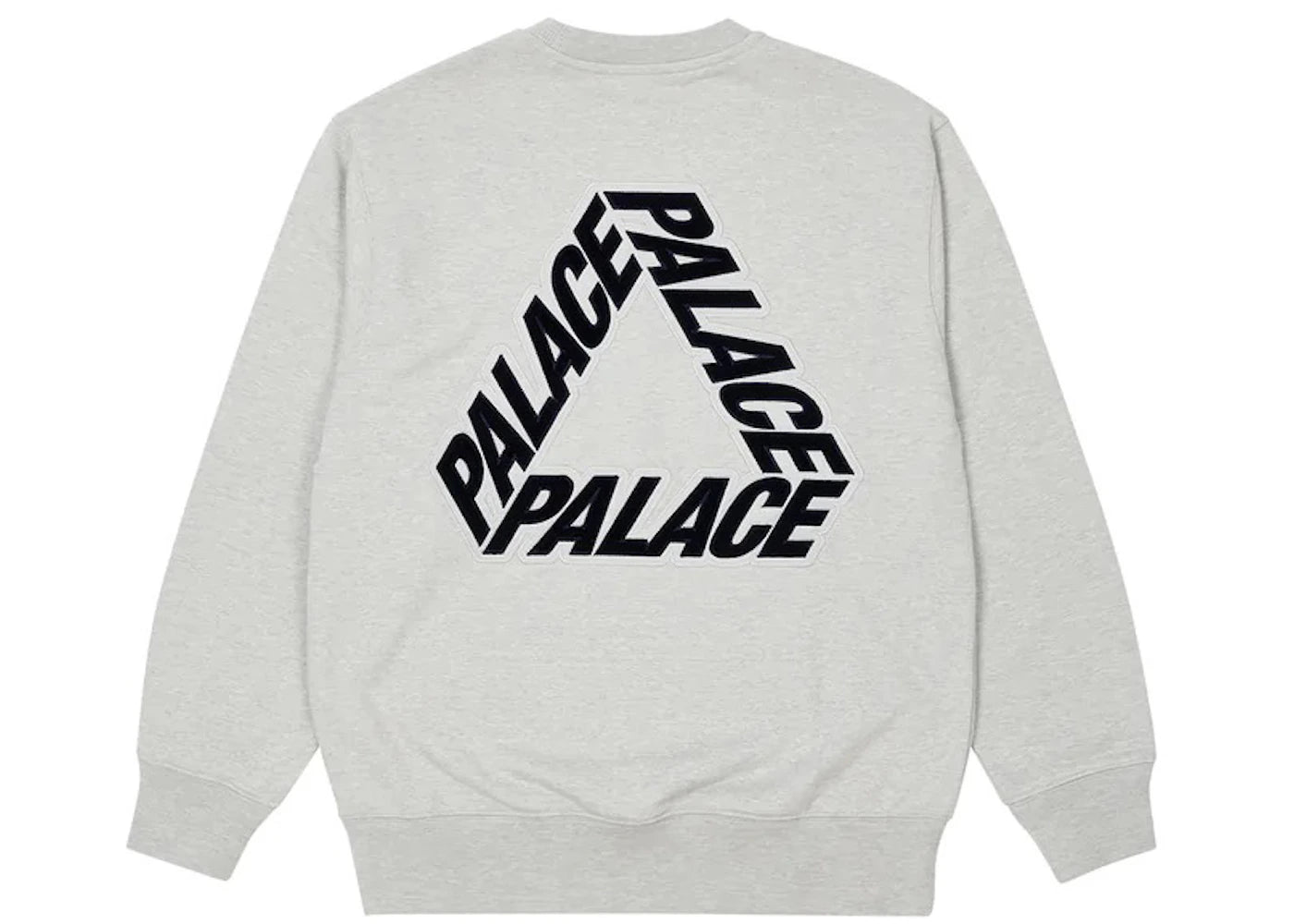 Palace P-3 Applique Crew Grey Marl