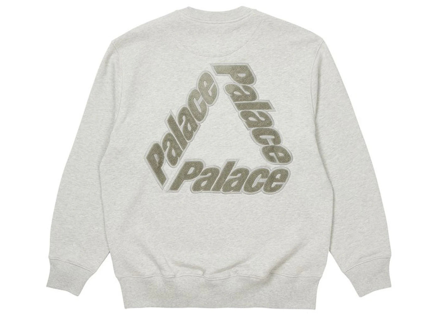 Palace P-3 Chenille Crew Grey Marl