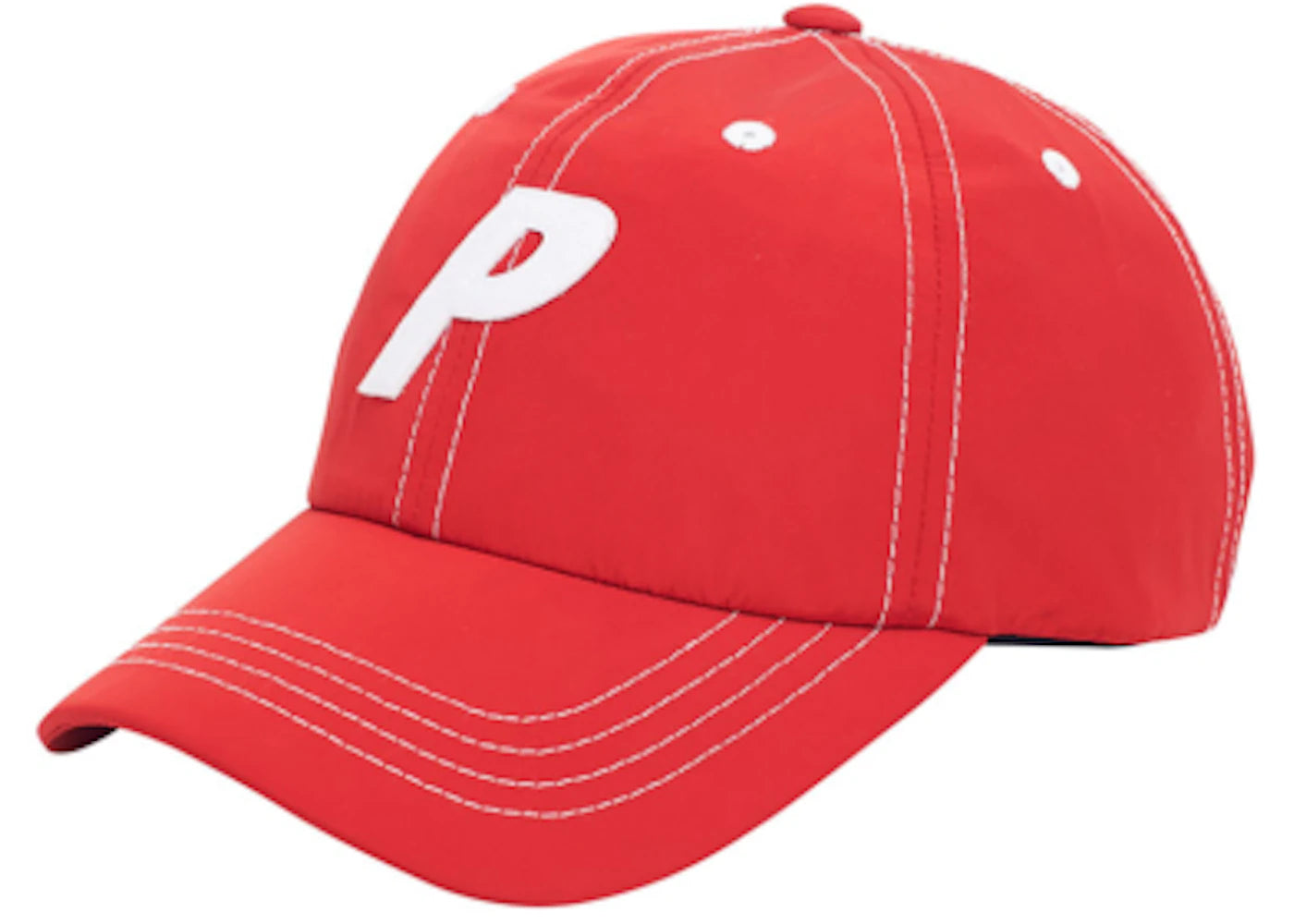 Palace P 6-Panel Poplin Red/White