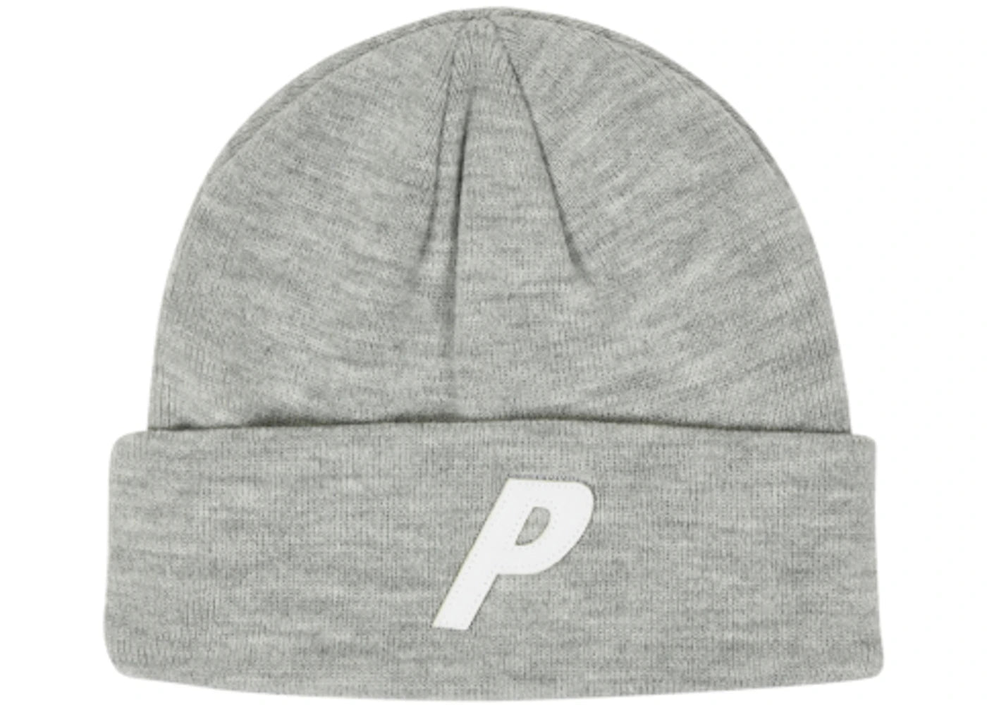Palace P Beanie Light Grey Marl