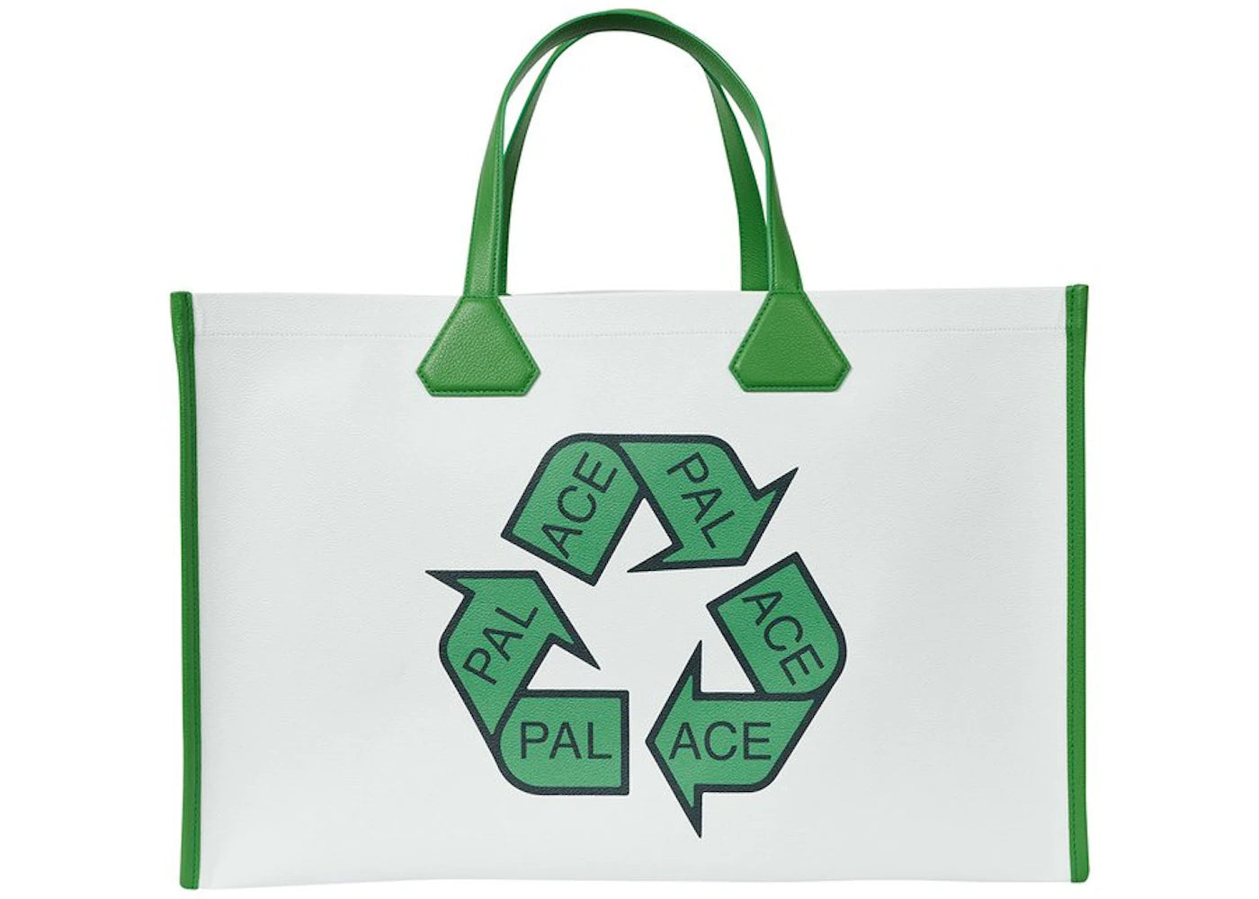 Palace P-Cycle Leather Tote Bag White