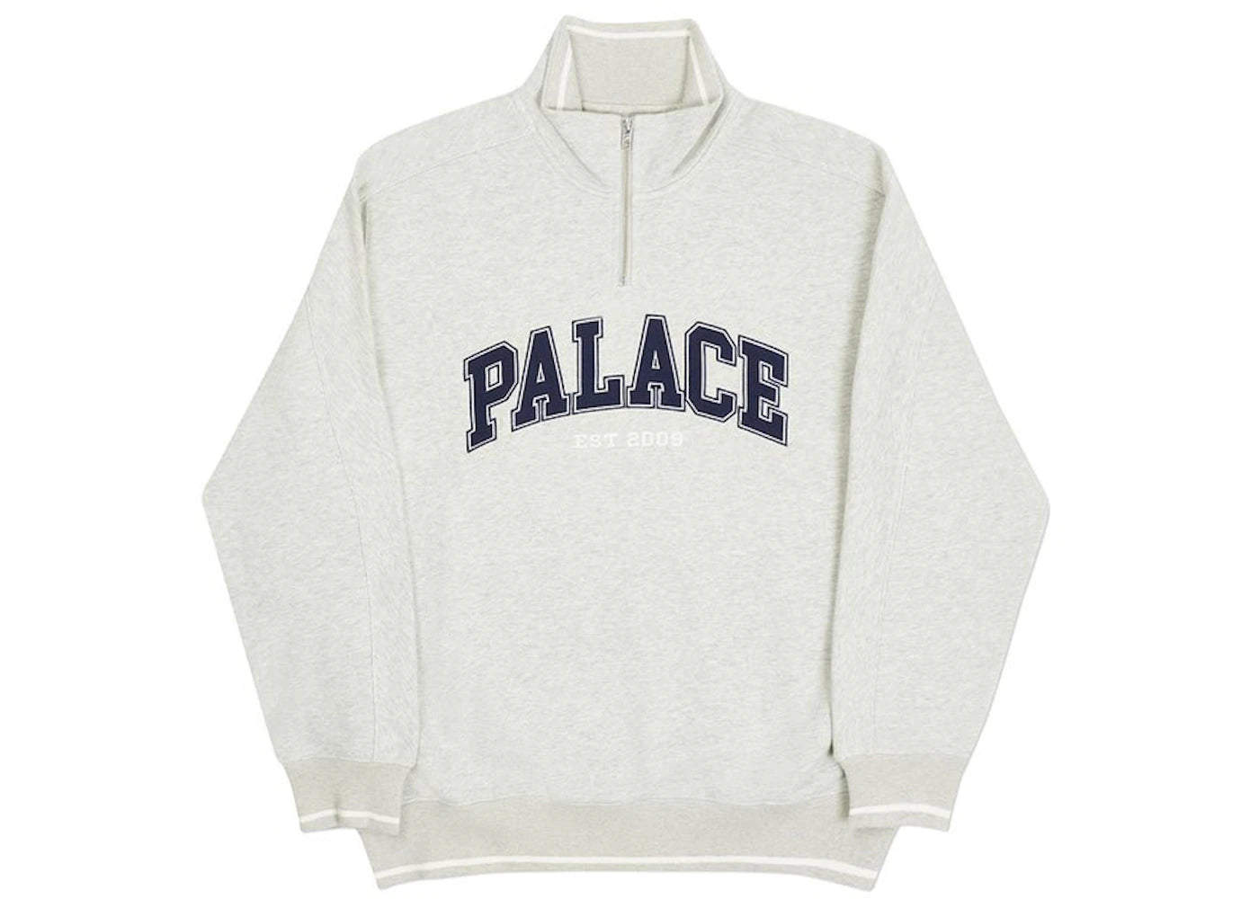Palace P-Est Zip Crew Grey Marl