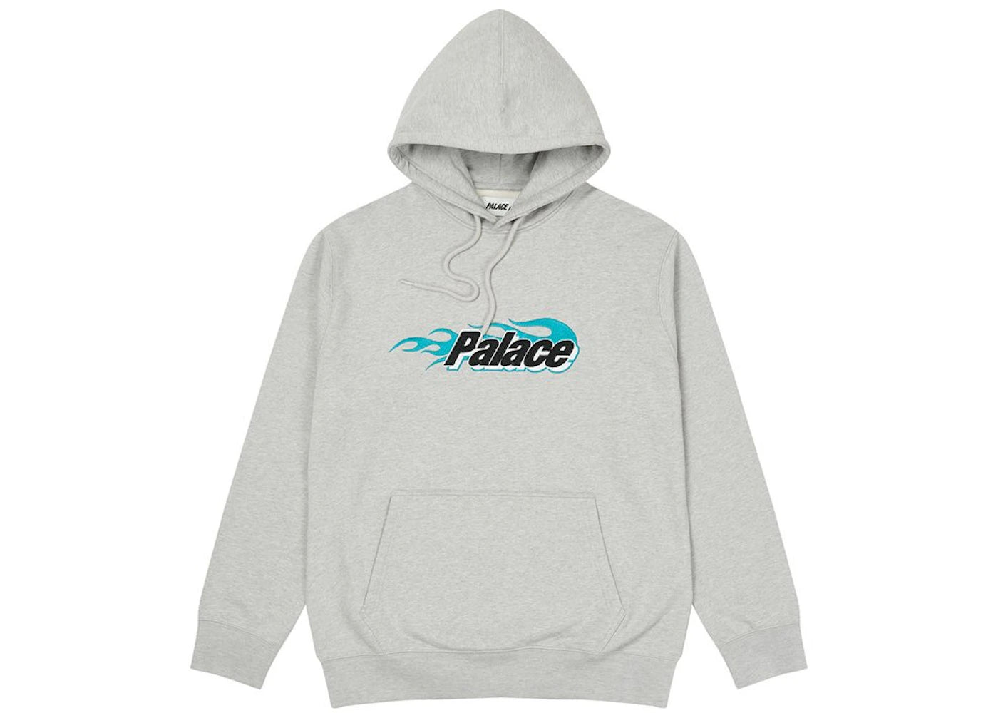Palace P-Flames Hood Grey Marl