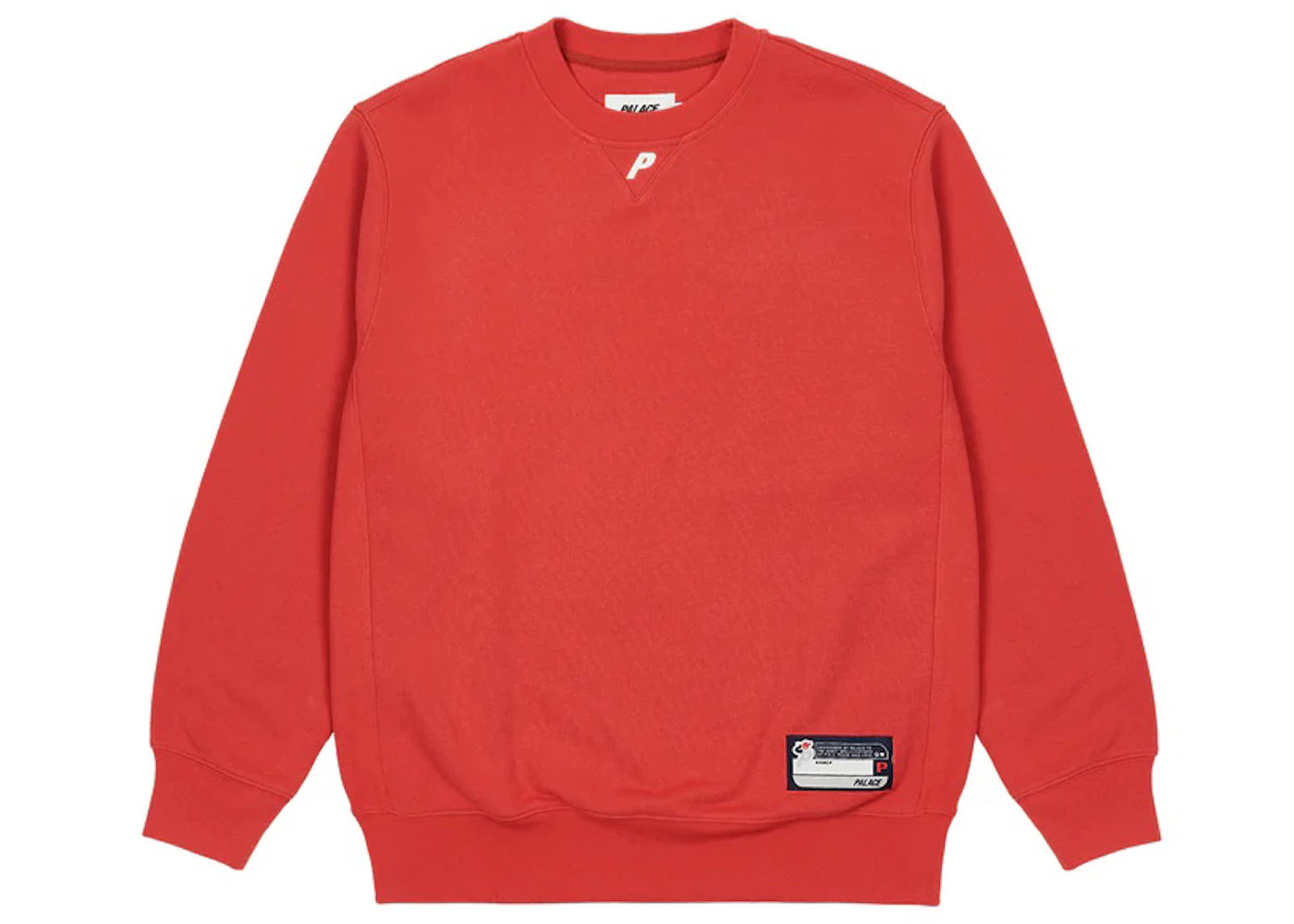 Palace P Neck Crew Dark Red