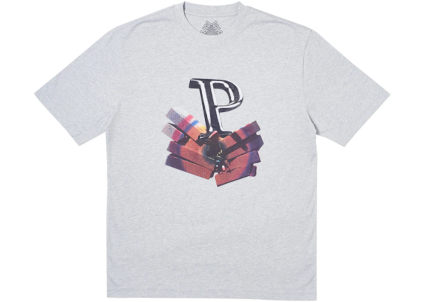 Palace P Smish T-shirt Grey Marl