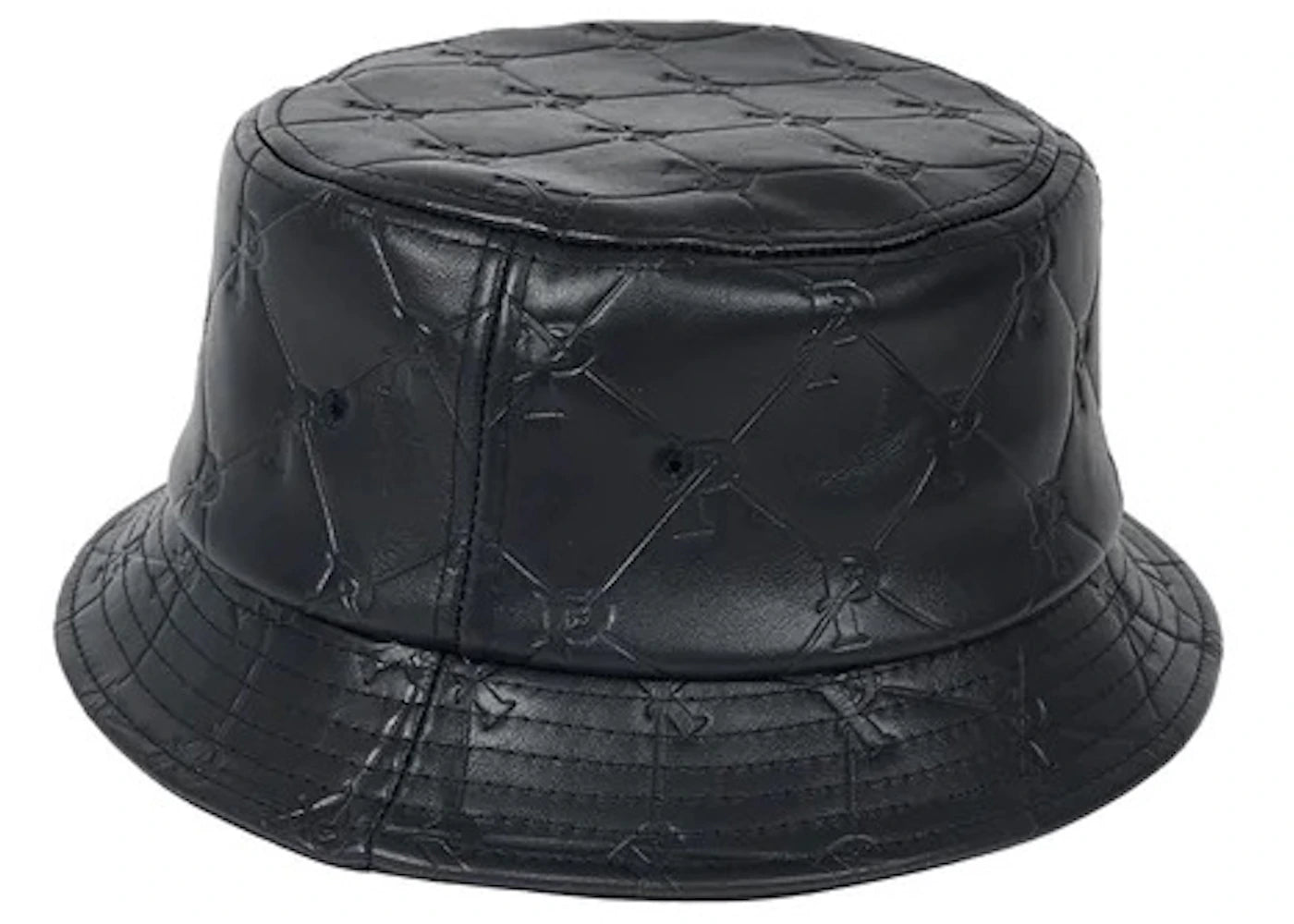 Palace PAL-M-Gram Leather Bucket Hat Midnight Blue