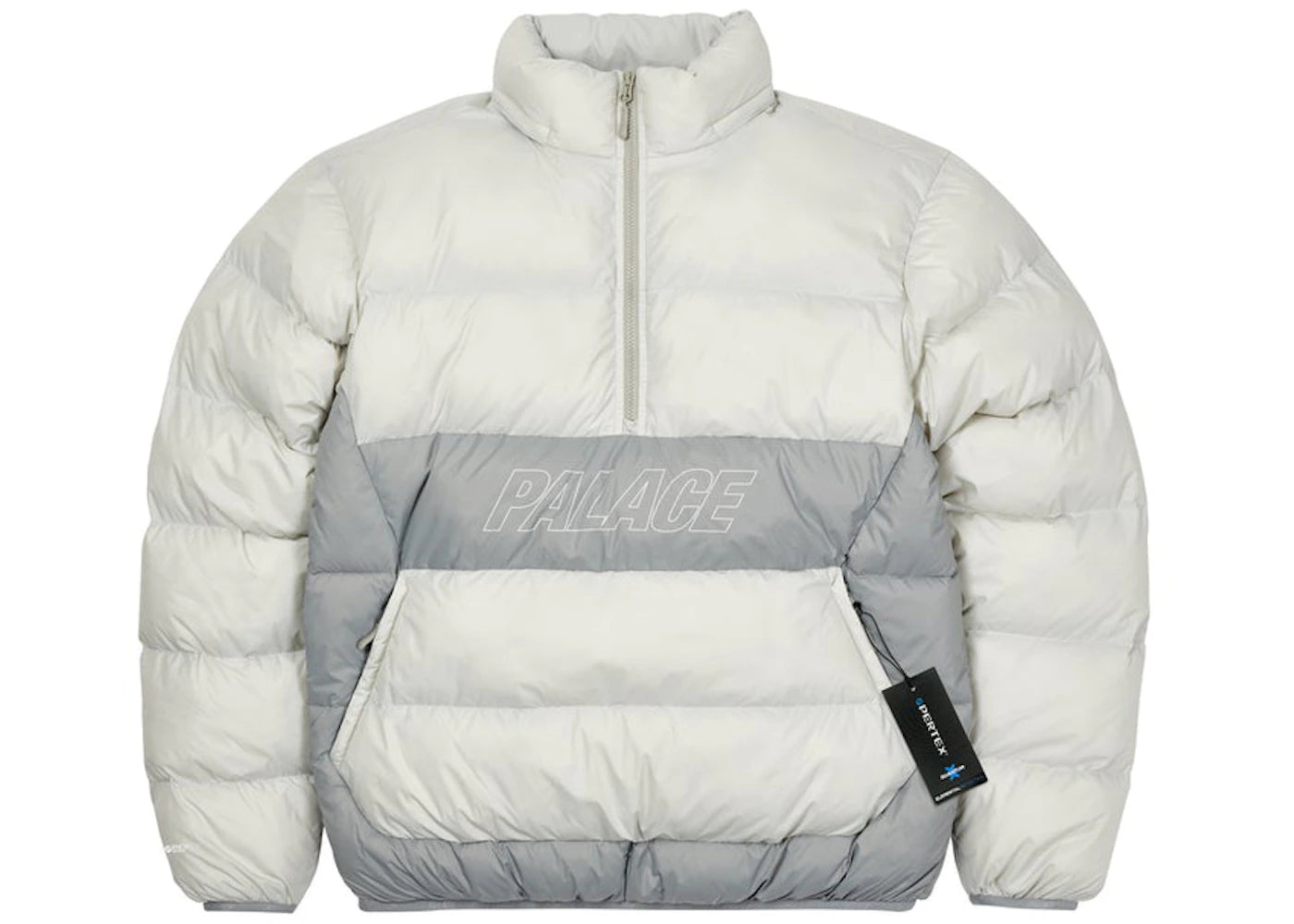 Palace PAL-TEX Half Zip Puffa Grey