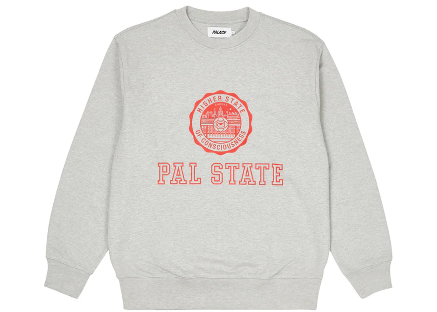 Palace Pal State Crew Grey Marl