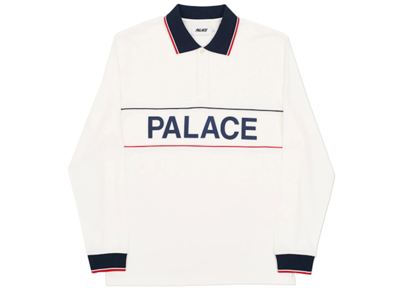 Palace Handle Longsleeve Polo White