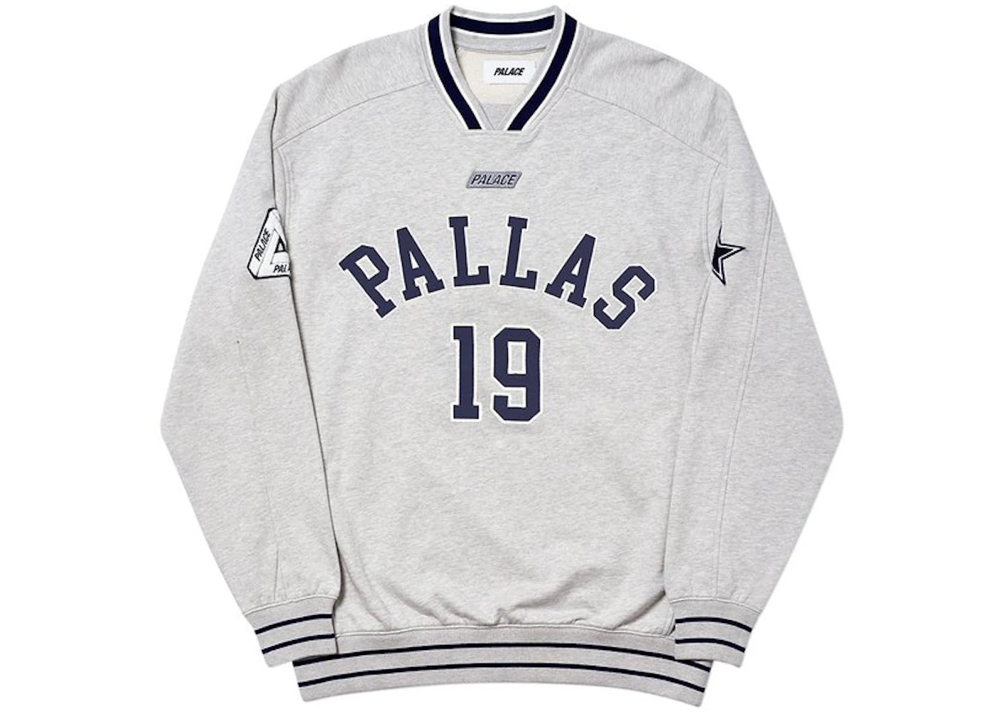 Palace Pallas Crew Grey Marl