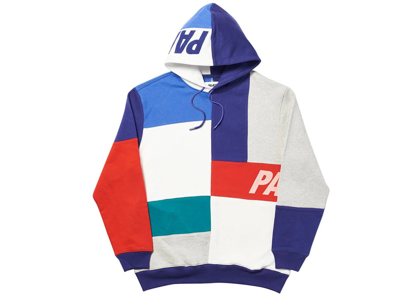 Palace Patch Hood Grey Marl Multi