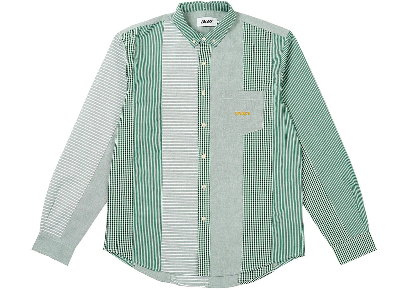 Palace Patchwork Stripe Shirt Green