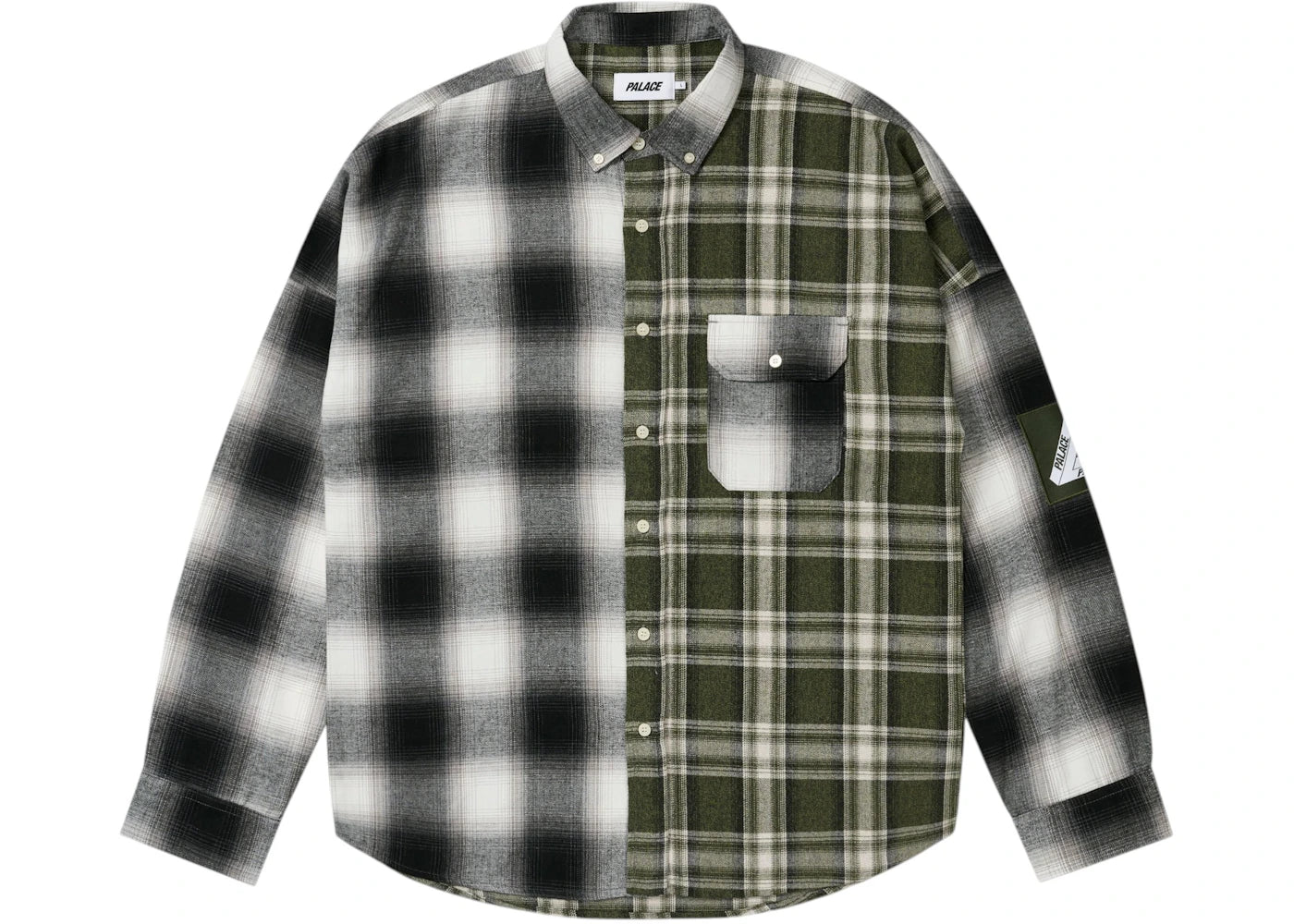 Palace Patchy Flannel Shirt Green