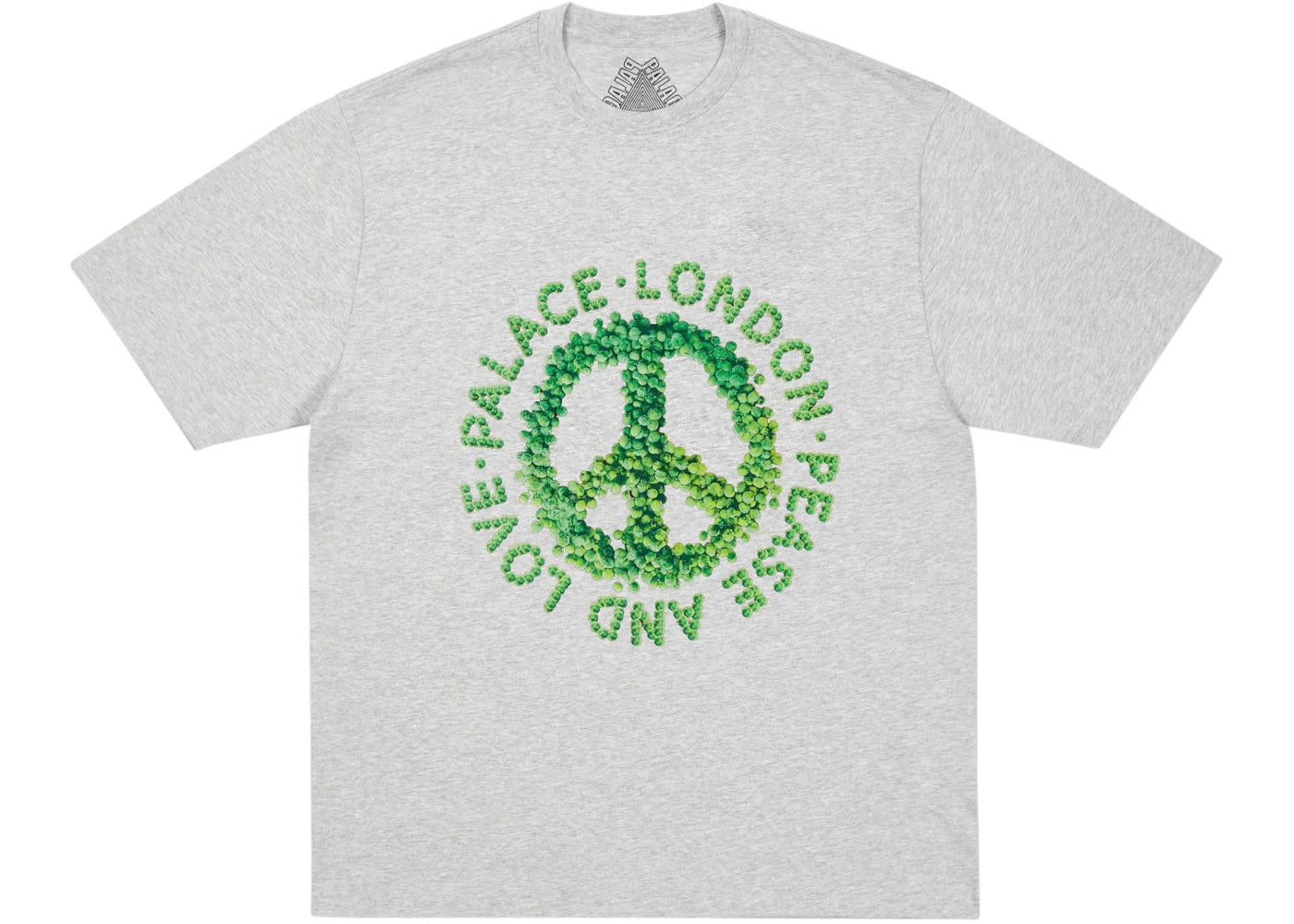 Palace Pease And Love T-Shirt Grey Marl