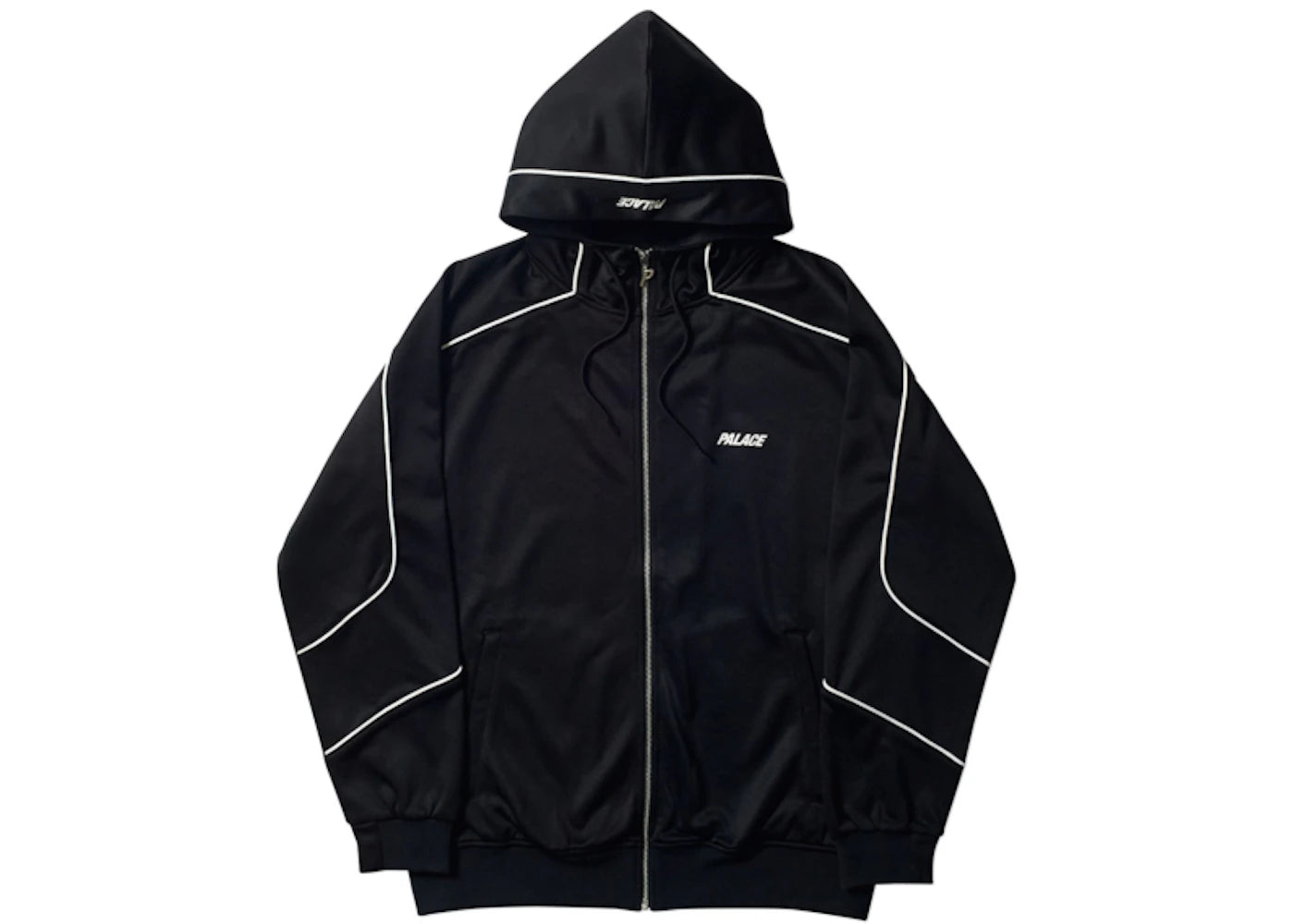 Palace Pipeline Hooded Track Jacket Black/White