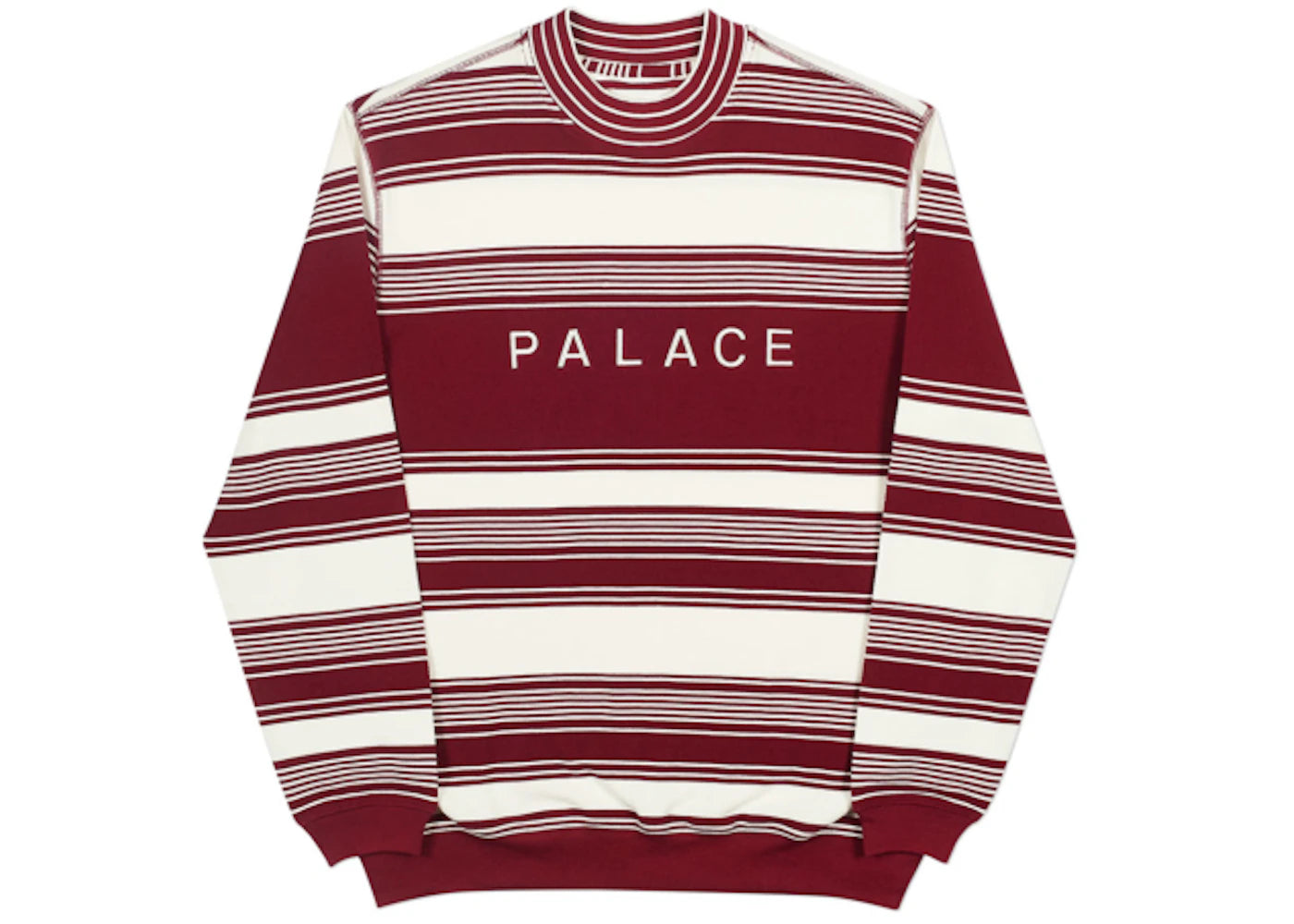 Palace Pique Your Nose Crew White/Burgundy