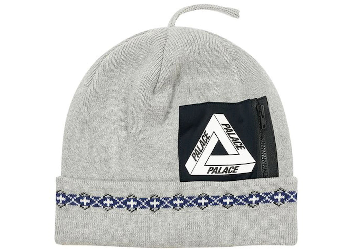 Palace Pocket Beanie Grey Marl