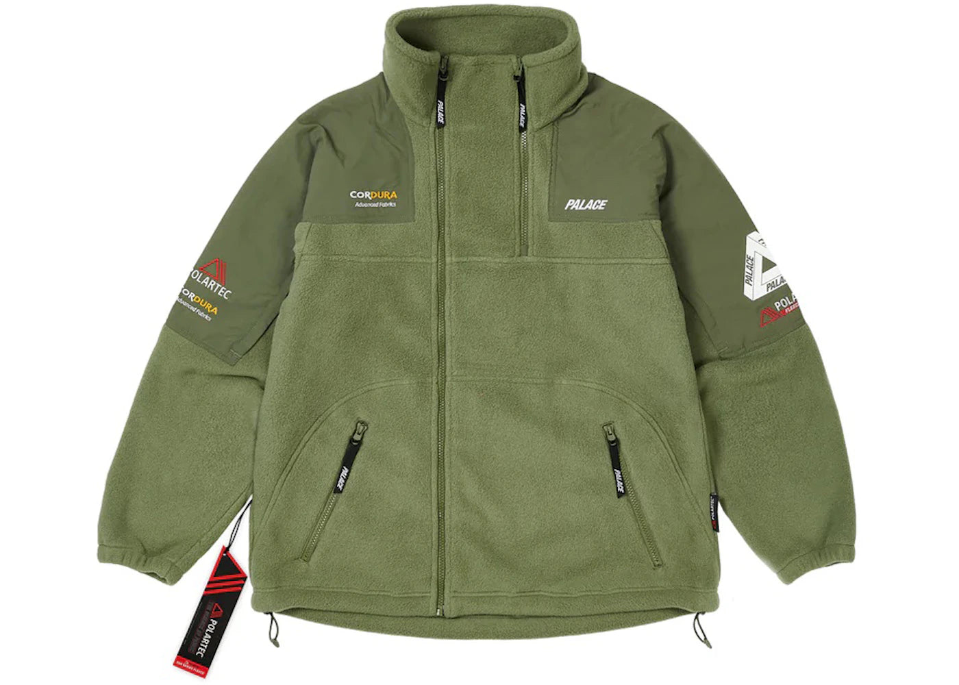 Palace Polartec Double Zip Funnel Olive