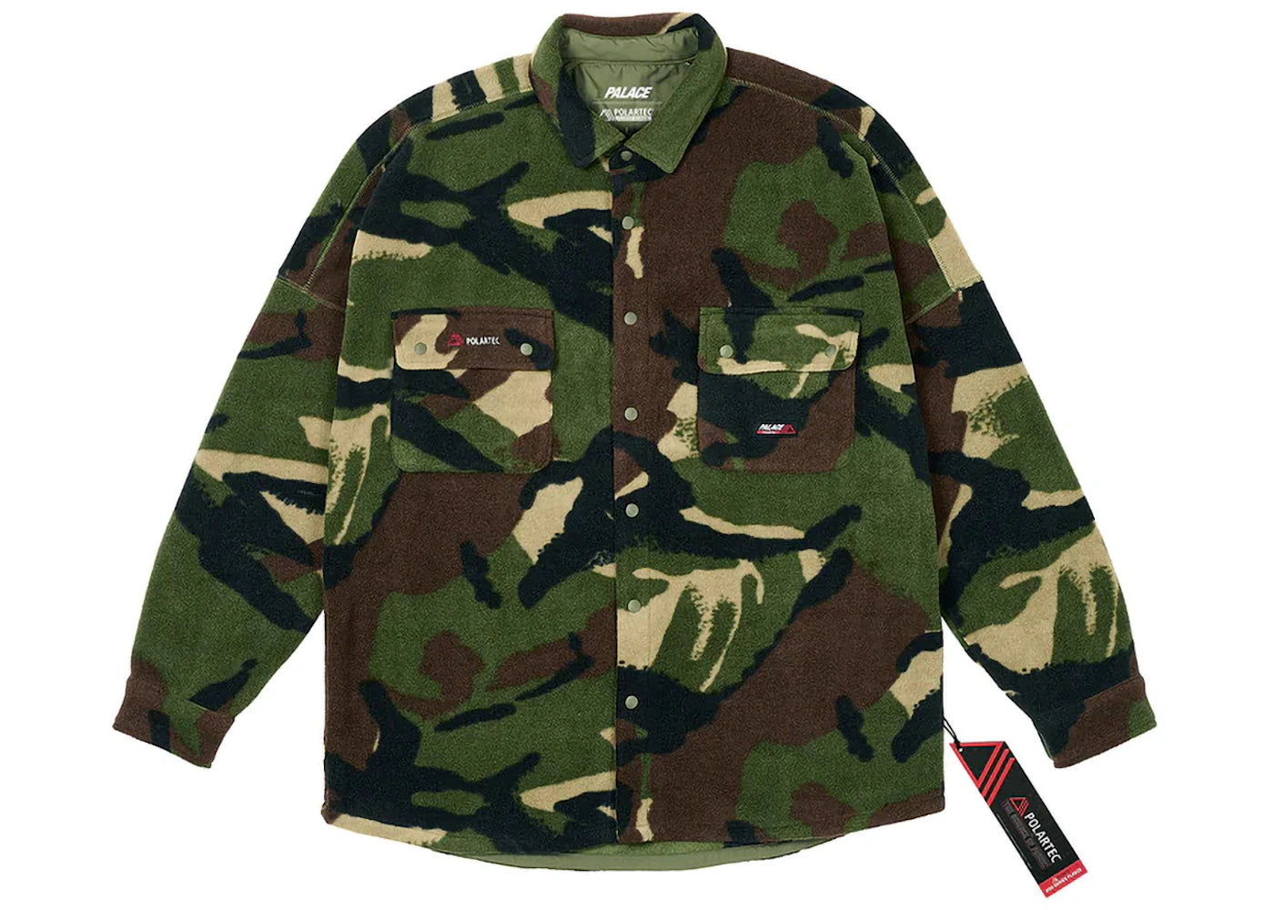 Palace Polartec Drop Shoulder Shirt Woodland DPM
