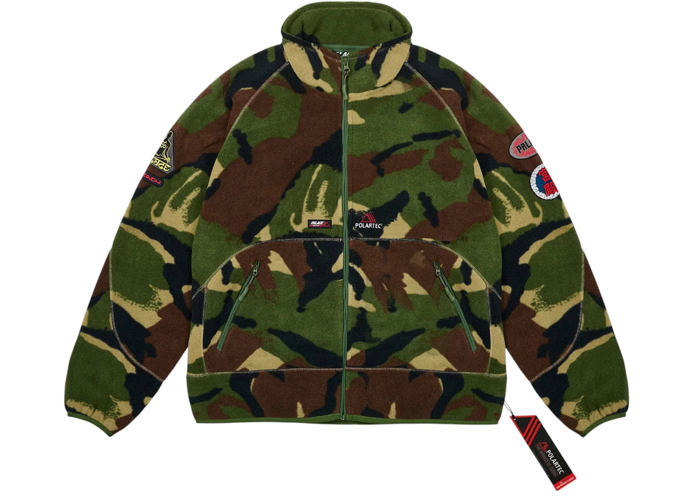 Palace Polartec Full Zip Funnel Woodland Camo