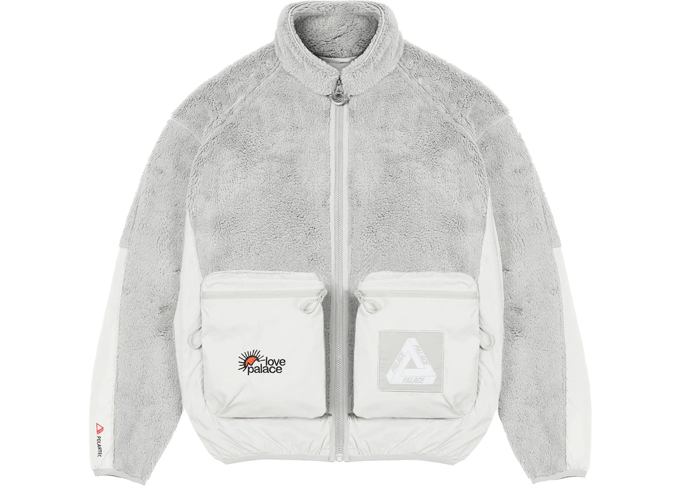 Palace Polartec High-Loft Teddy Fleece Jacket Light Grey