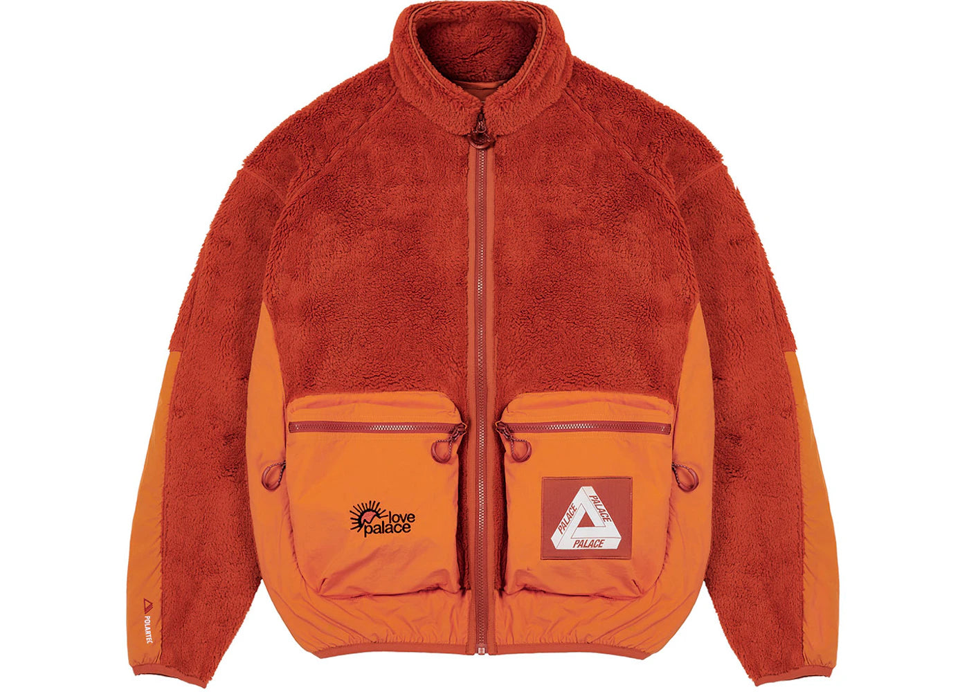 Palace Polartec High-Loft Teddy Fleece Jacket Pumpkin