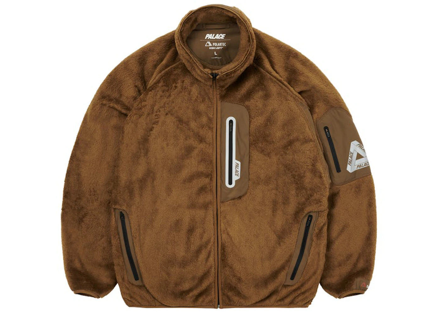 Palace Polartec High Loft Track Jacket Brown