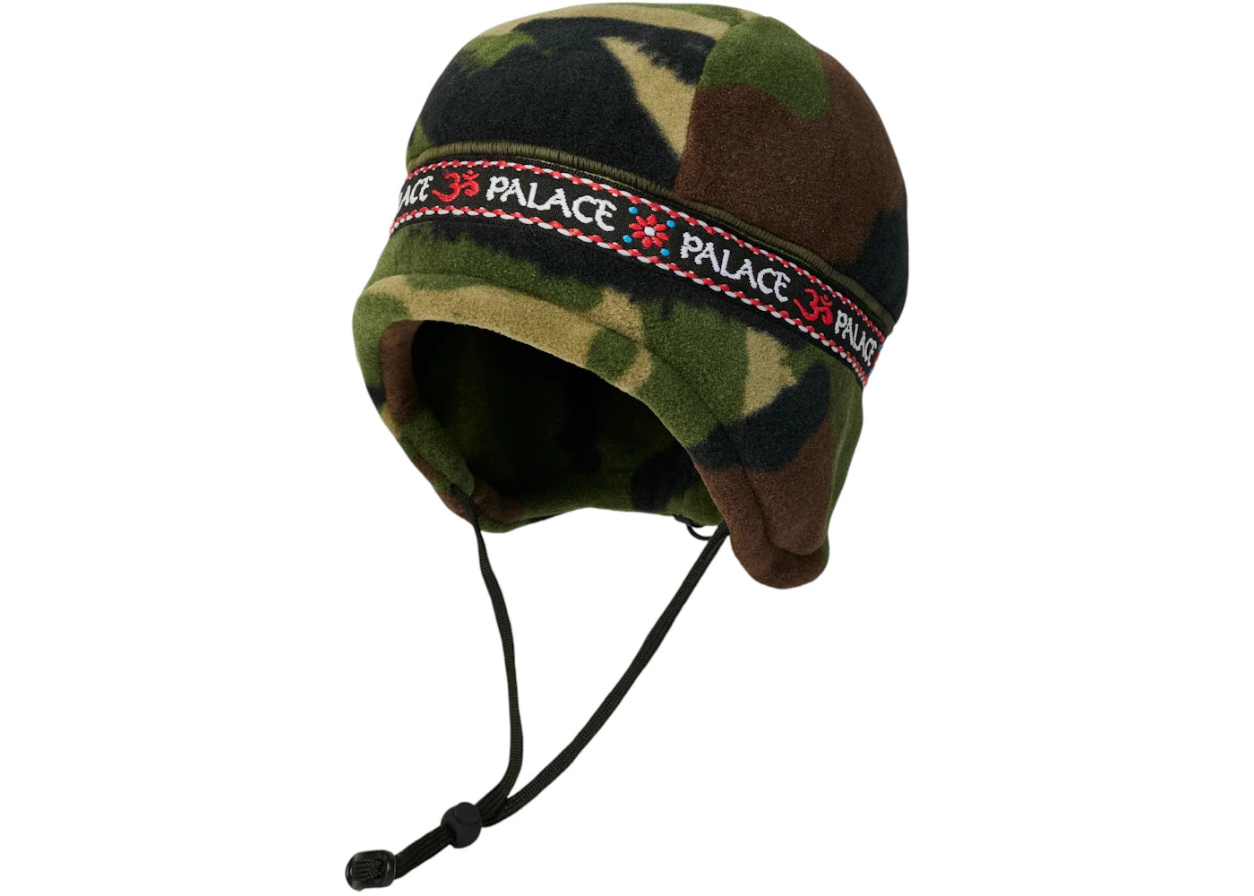 Palace Polartec Om Earflap Beanie Woodland DPM