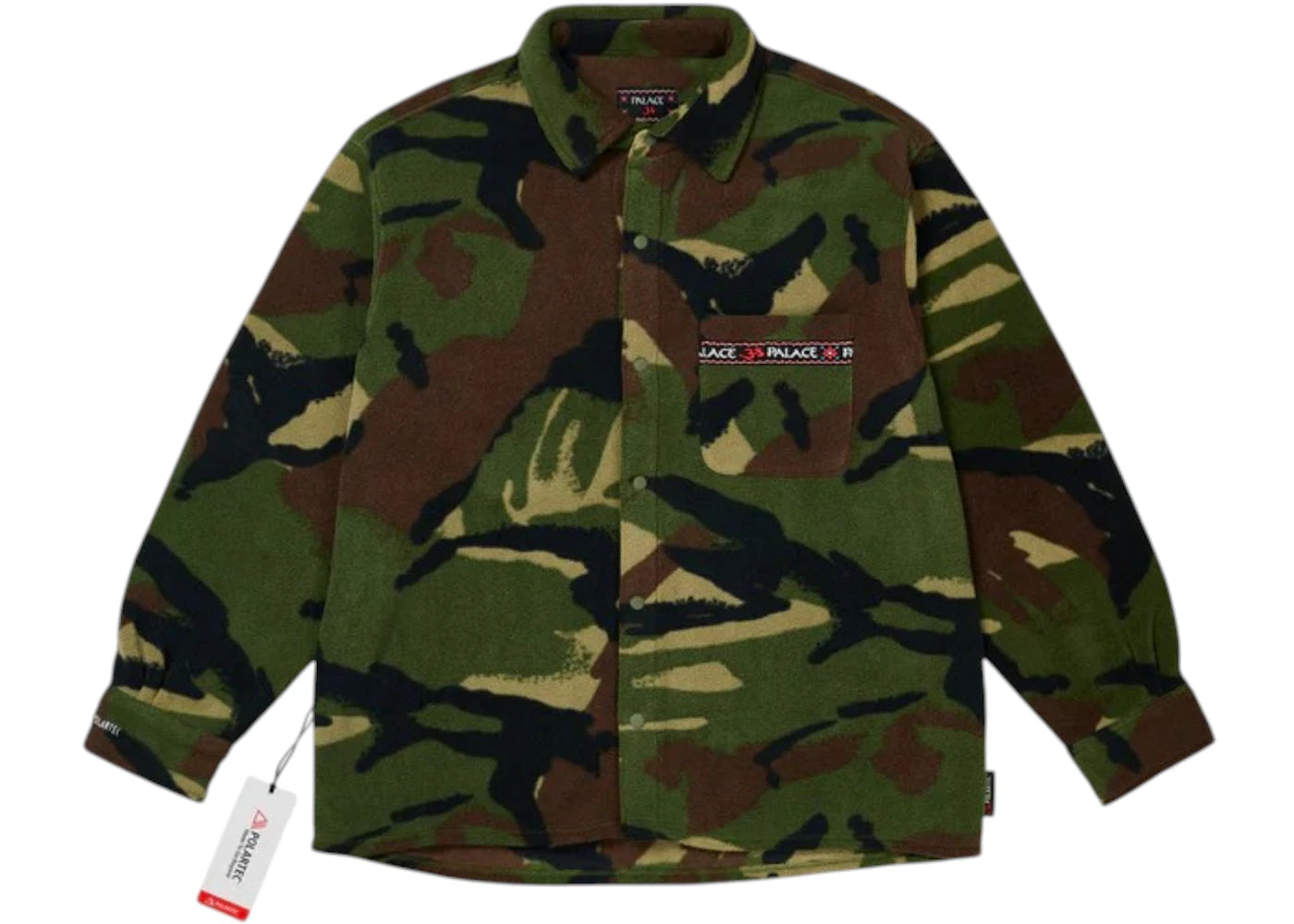 Palace Polartec Om Fleece Overshirt Woodland Camo