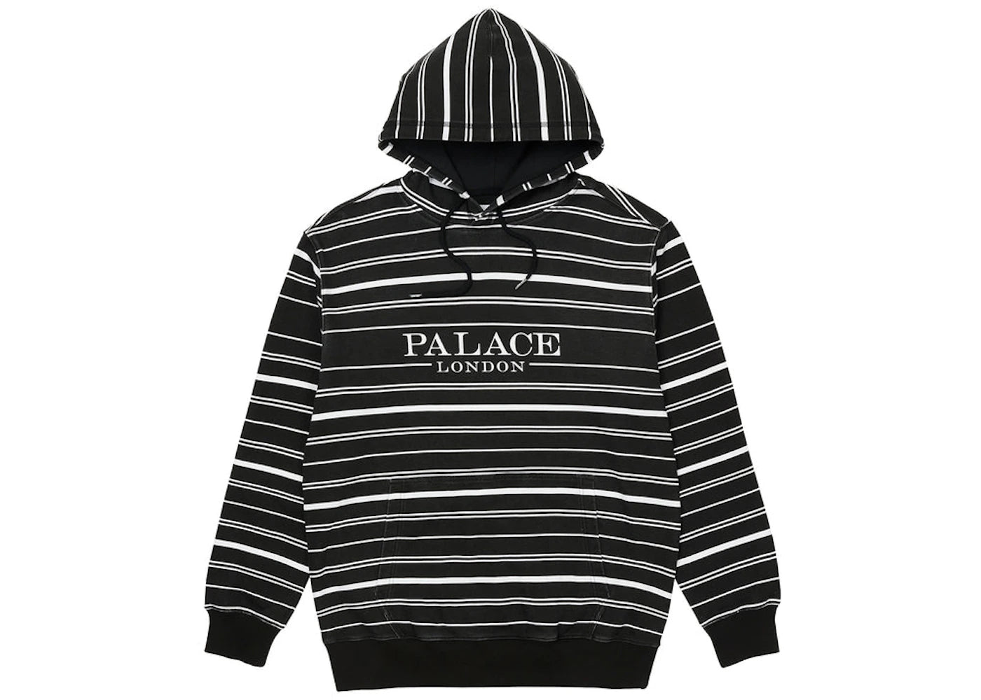 Palace Printed Stripe Hood Black
