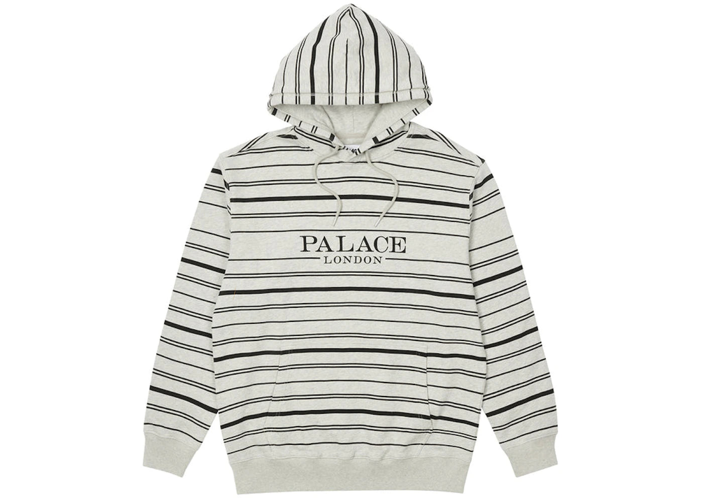 Palace Printed Stripe Hood Grey Marl