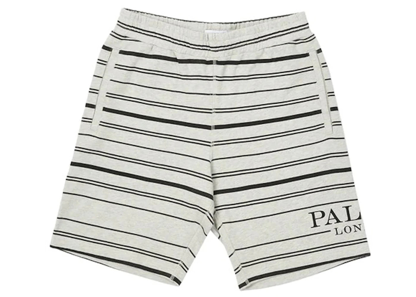 Palace Printed Stripe Shorts Grey Marl