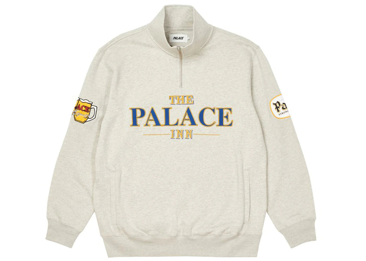 Palace Pub Grub Funnel Neck Grey Marl