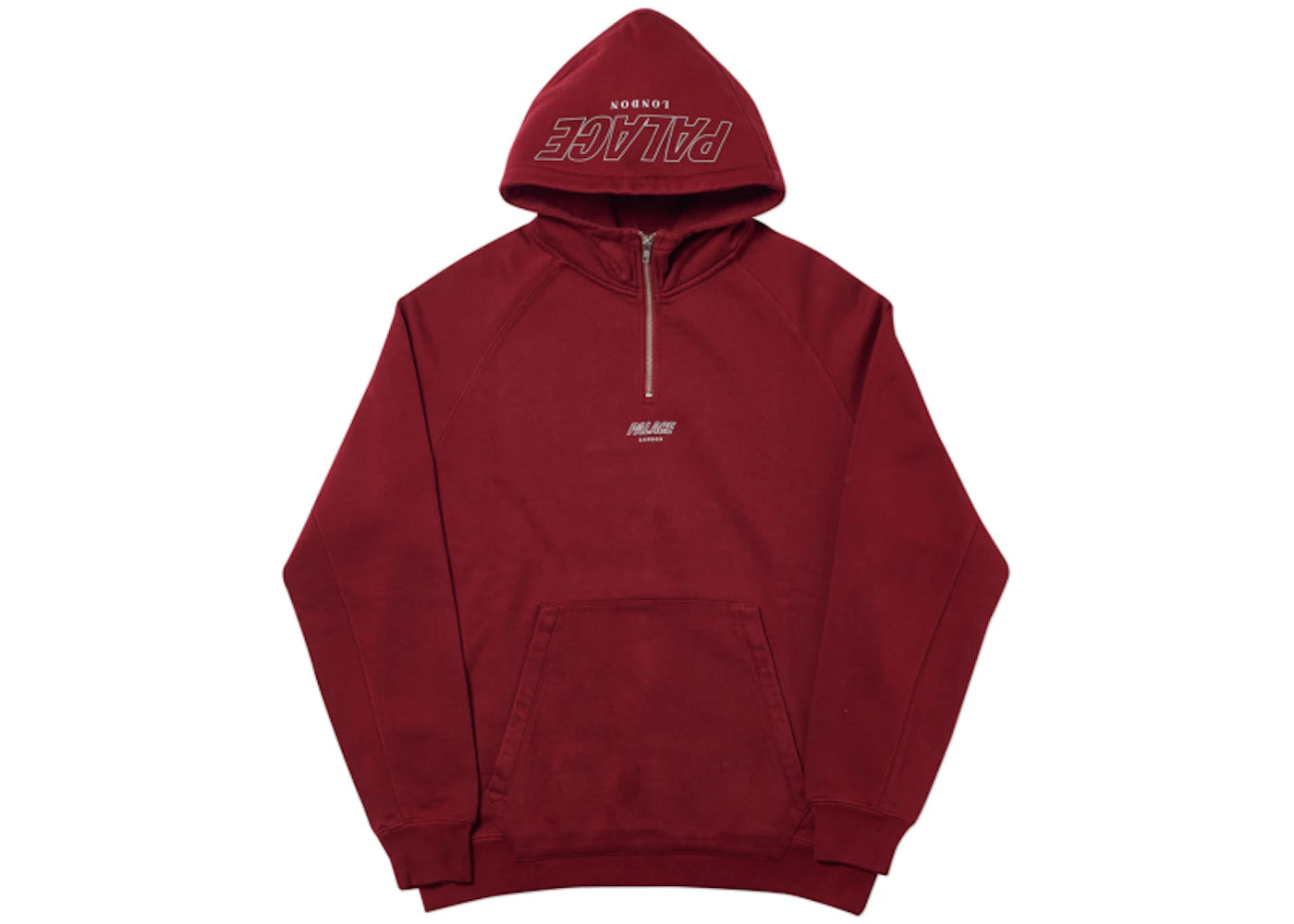 Palace Q-Zip Hood Burgundy