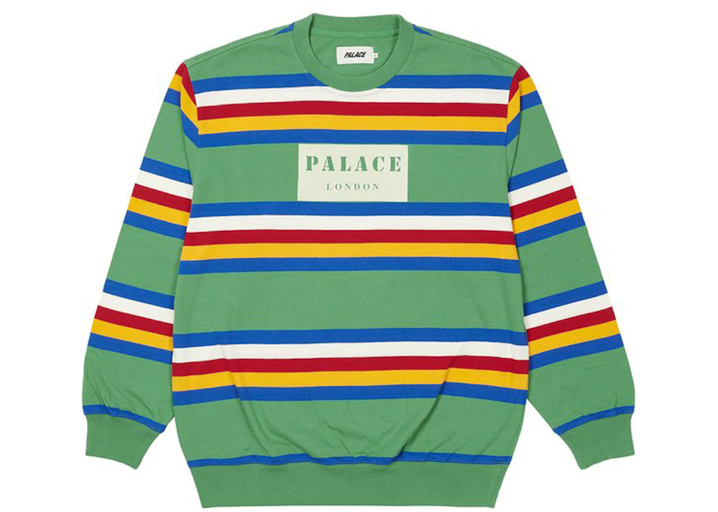 Palace Rainbow Stripe Longsleeve Green