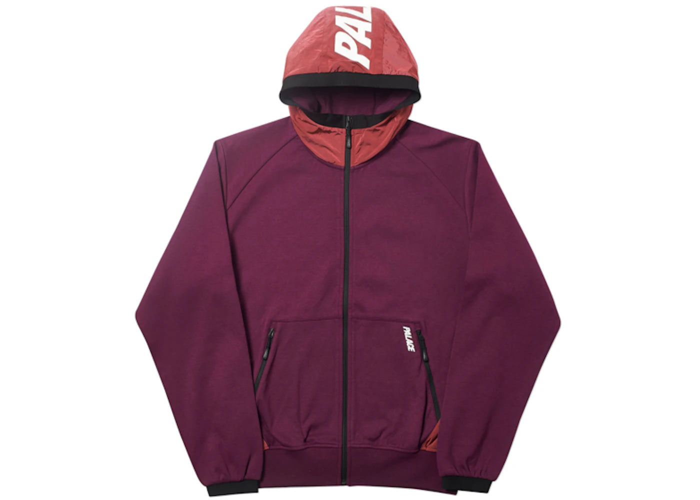 Palace Re-Spinder Tech Zip Hood Burgundy