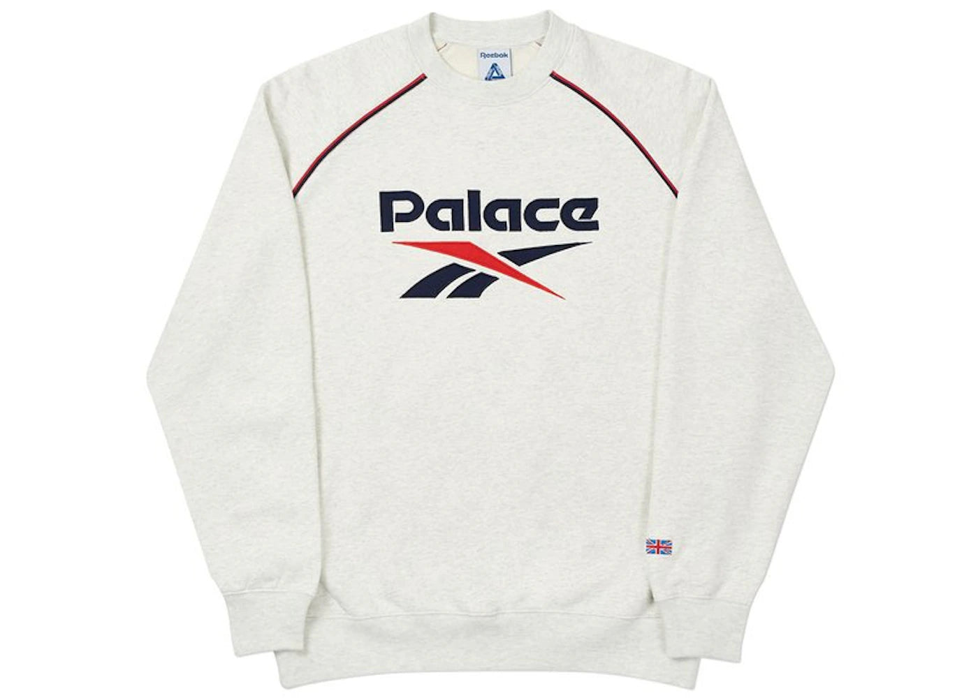 Palace Reebok P-Bok Crew Light Grey Marl