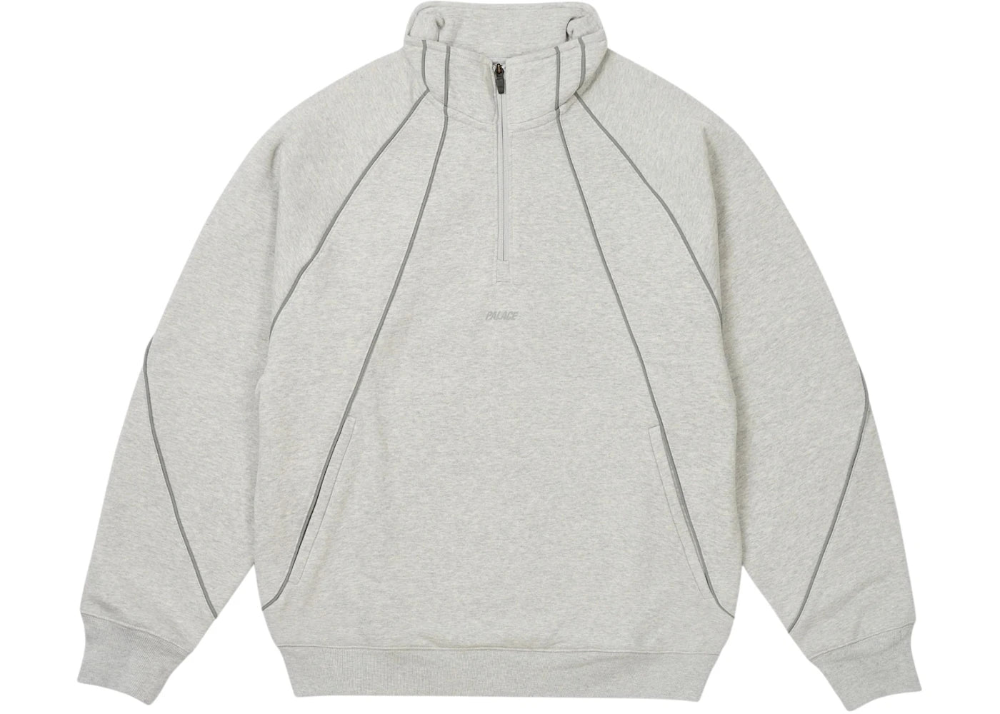 Palace Reflecto 1/4 Zip Grey Marl