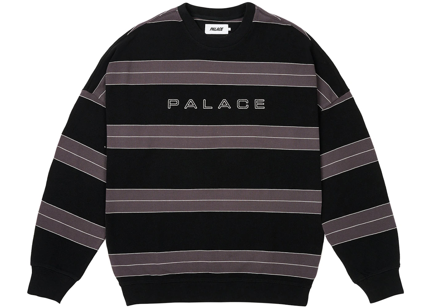 Palace Relax Stripe Crew Black