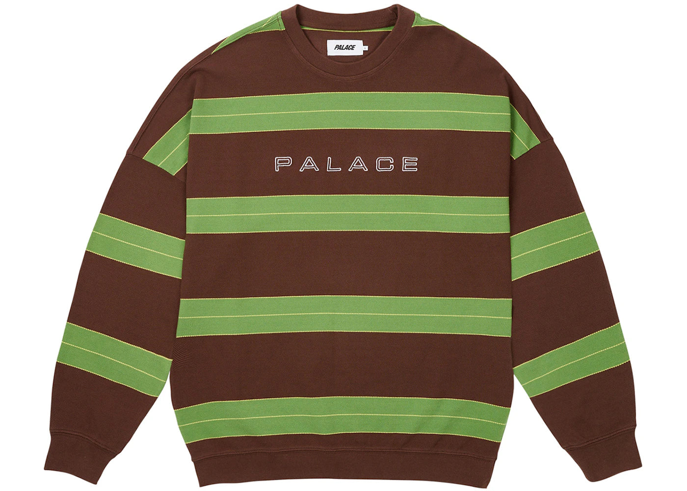 Palace Relax Stripe Crew Caked Brown