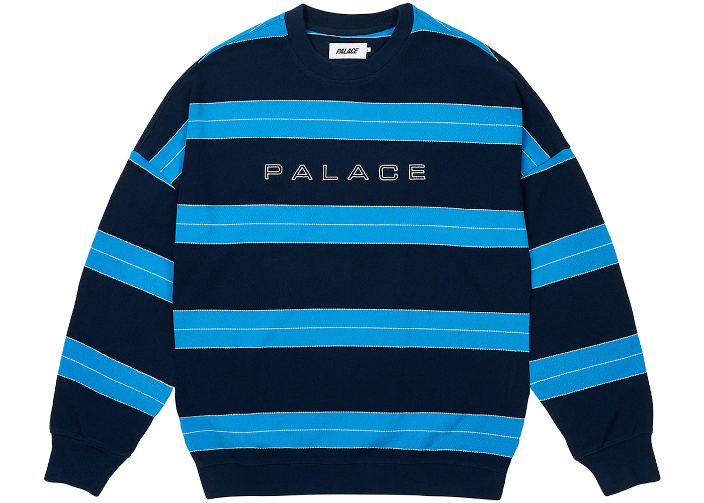 Palace Relax Stripe Crew Navy