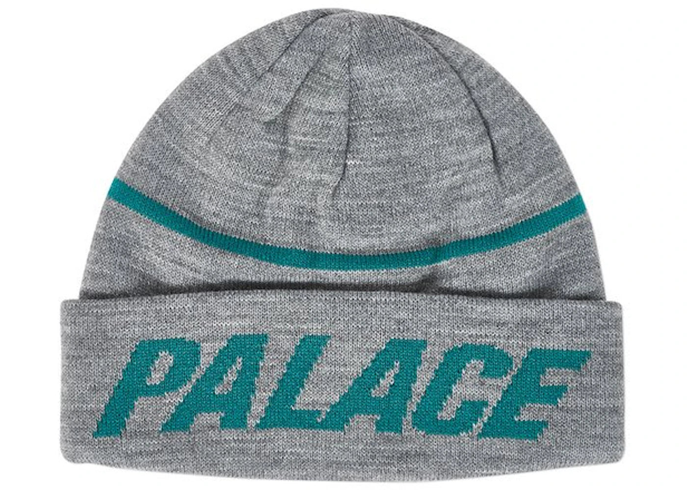 Palace Reversible Beanie Grey Marl/Green